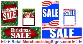 Christmas Holiday Sale Signs, Tags, Posters, and Banners. Retail Promotional Sign Kits    
